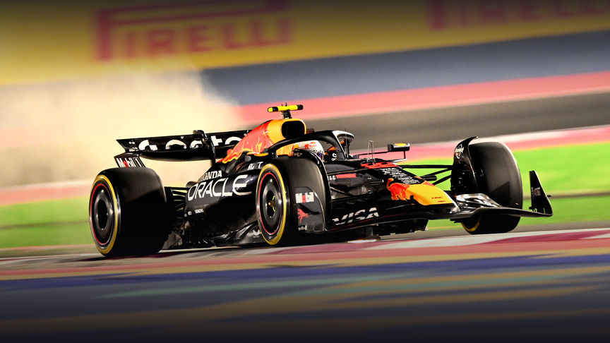 观看皮亚斯特里夺取卡塔尔冲刺杆的比赛