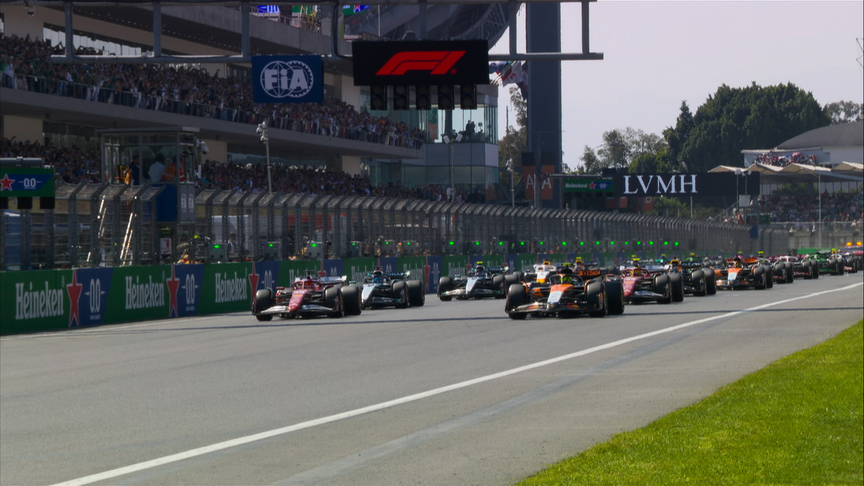 诺里斯领跑，观看混乱的墨西哥城大奖赛开局